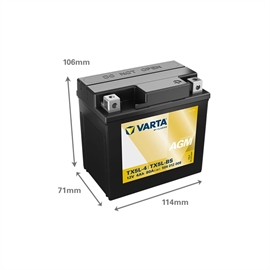 Varta 504 012 008 12 V 4Ah (+pol højre) MC-batteri